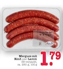 Merguez mit Rind oder Lamm Angebote von Scheck-In Manufaktur bei E center Ettlingen für 1,79 €