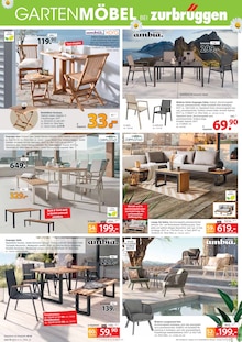 Gartenmöbel im Zurbrüggen Prospekt "BEST DEALS - JETZT RICHTIG SPAREN" mit 20 Seiten (Hamm)