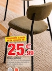 Chaise côtelée en promo chez Bazarland Épinal à 25,99 €