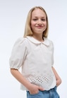 Blouse brodée en coton dans le catalogue Monoprix Margaret
