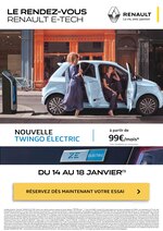 Catalogue Renault à Plaisir, avec 2 pages Prospectus Renault à Plaisir, "Le rendez-vous Renault E-Tech", 2 pages, 14/01/2021 - 18/01/2021