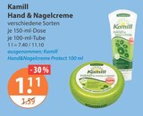 Hand & Nagelcreme von Kamill im aktuellen V-Markt Prospekt für 1,11 €