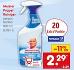 Reiniger im Angebot bei Netto Marken-Discount in Schwäbisch Gmünd Reiniger Angebote von Meister Proper bei Netto Marken-Discount Schwäbisch Gmünd für 2,29 €