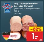 Orig. Thüringer Bauernleberwurst bei Netto Marken-Discount im Prospekt "" für 1,00 €
