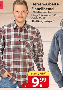 Herren-Arbeits-Flanellhemd bei famila Nordost in Delmenhorst Herren-Arbeits-Flanellhemd im Angebot bei famila Nordost Delmenhorst für 9,99 €