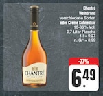 Weinbrand oder Creme Sahnelikör im Angebot bei EDEKA in Nürnberg Weinbrand oder Creme Sahnelikör Angebote von Chantré bei EDEKA Nürnberg für 6,49 €