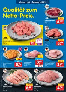 Fleisch im Netto Marken-Discount Prospekt "Aktuelle Angebote" mit 70 Seiten (Rostock)