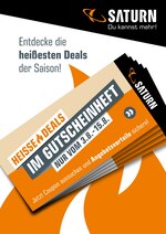 Saturn Prospekt für Saarbrücken mit 36 Seiten Saturn Prospekt für Saarbrücken: "Entdecke die heißesten Deals der Saison!", 36 Seiten, 02.08.2020 - 17.08.2020
