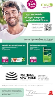 mea - meine apotheke Prospekt Unsere August-Angebote mit 4 Seiten