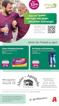 mea - meine apotheke Prospekt der Woche "Unsere April-Angebote" Seite 1, 01.04.2026 bis 30.04.2026 für Hamburg Aktueller mea - meine apotheke Prospekt "Unsere April-Angebote" Seite 1 von 4 Seiten für Hamburg
