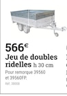 Jeu de doubles ridelles h 30 cm - Espace Emeraude à Brest Jeu de doubles ridelles h 30 cm en promo chez Espace Emeraude Brest à 566,00 €