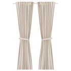 2 Gardinen + Raffhalter elfenbeinweiß im Angebot bei IKEA in Freiberg 2 Gardinen + Raffhalter elfenbeinweiß Angebote bei IKEA Freiberg für 39,99 €