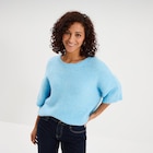 Pull col rond manches courtes bleu clair femme à La Halle dans Brains-sur-Gée Pull col rond manches courtes bleu clair femme à La Halle dans Brains-sur-Gée