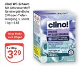 WC-Schaum im Angebot bei GLOBUS in Maintal WC-Schaum Angebote von clino! bei GLOBUS Maintal für 3,29 €