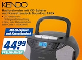 Radiorekorder mit CD-Spieler und Kassettendeck Boombox 24EX im Angebot bei expert in Leonberg Radiorekorder mit CD-Spieler und Kassettendeck Boombox 24EX Angebote von KENDO bei expert Leonberg für 44,99 €