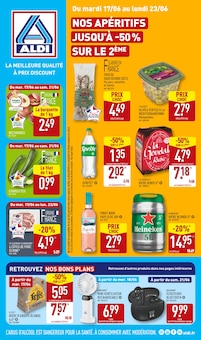 Prospectus Aldi de la semaine "NOS APÉRITIFS JUSQU’À -50 % SUR LE 2ÈME" avec 1 pages, valide du 17/06/2025 au 23/06/2025 pour Nantes et alentours