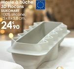 Moule à bûche 3D Flocons - SILIKOMART dans le catalogue Culinarion