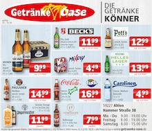 Coca Cola im Getränke Oase Prospekt "Aktuelle Angebote" mit 1 Seiten (Ahlen)