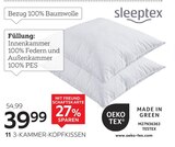 Aktuelles Sleeptex 3-Kammer-Kopfkissen „Ilu“ Angebot bei XXXLutz Möbelhäuser in Aachen ab 39,99 €