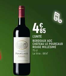 BORDEAUX AOC ROUGE MILLÉSIMÉ - Vival à Perpignan BORDEAUX AOC ROUGE MILLÉSIMÉ en promo chez Vival Perpignan à 4,85 €
