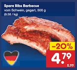 Aktuelles Spare Ribs Barbecue Angebot bei Netto Marken-Discount in Dresden ab 4,79 €