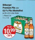 Bitburger Pils Premium Pils oder 0,0 % Pils Alkoholfrei Angebote bei V-Markt Regensburg für 10,99 €