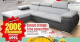 Canapé d’angle Trino convertible dans le catalogue Maxi Bazar