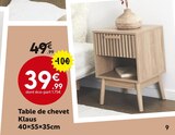 Table de chevet Klaus en promo chez Maxi Bazar L'Haÿ-les-Roses à 39,99 €