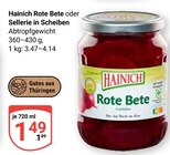 Rote Bete im Angebot bei GLOBUS in Halle Rote Bete Angebote von Hainich bei GLOBUS Halle für 1,49 €