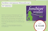 Menopause Hitzewallungen Angebote von femibion bei LINDA Karlsruhe für 17,99 €