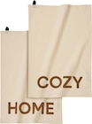 Geschirrtuch "COZY HOME", offwhite/braun (60x40 cm) bei dm-drogerie markt im Beckenhof Prospekt für 19,95 €