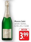 Sekt Angebote von Mumm bei E center Bruchsal für 3,99 €