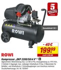 Kompressor DKP 2200/50/4 V im Angebot bei toom Baumarkt in Minden Kompressor DKP 2200/50/4 V Angebote von Rowi bei toom Baumarkt Minden für 199,99 €