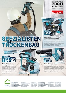 RHG Baucentrum Prospekt Spezialisten im Trockenbau. mit 2 Seiten