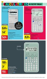 Prix et réduction Calculatrice dans le prospectus Carrefour Market en cours Offre Calculatrice dans le catalogue Carrefour Market du moment à la page 22