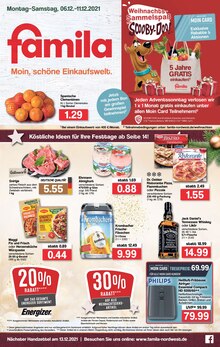 famila Nordwest Prospekt für Saterland mit 43 Seiten famila Nordwest Prospekt für Saterland: Markt - Angebote, 43 Seiten, 06.12.2021 - 11.12.2021
