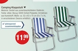 Camping im V-Markt Prospekt Camping Klappstuhl im aktuellen V-Markt Prospekt für 11,99 €