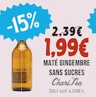 Maté Gingembre Sans Sucres - CHARITEA dans le catalogue Naturalia