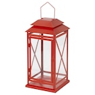Laterne für Blockkerze innen/außen leuchtend rot Angebote von VINTERFINT bei IKEA Leipzig für 14,99 €