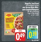 Spaghetti Bolognese bei nah und gut im Prospekt "" für 0,39 €