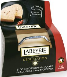 Bloc de Foie Gras de Canard du Sud-Ouest IGP avec morceaux - Géant Casino à Créteil Bloc de Foie Gras de Canard du Sud-Ouest IGP avec morceaux en promo chez Géant Casino Créteil à 22,49 €