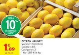 Promo Citron Jaune à 1,89 € dans le catalogue Intermarché Super à Tulle