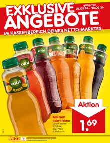 Saft im Netto Marken-Discount Prospekt "Aktuelle Angebote" mit 60 Seiten (Fürth)