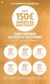 Catalogue Intermarché de la semaine "JUSQU'À 150€ OFFERTS EN BONS D'ACHAT" avec 2 pages, valide du 28/11/2023 au 10/12/2023 pour Castanet-Tolosan et alentours Prospectus Intermarché de la semaine "JUSQU'À 150€ OFFERTS EN BONS D'ACHAT" avec 2 pages, valide du 28/11/2023 au 10/12/2023 pour Castanet-Tolosan et alentours