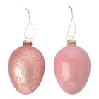 2 große Deko-Hänger Osterei aus Glas Angebote bei Ernstings family Freiburg für 5,99 €