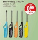 Stabfeuerzeug COOL im V-Markt Prospekt Stabfeuerzeug COOL von im aktuellen V-Markt Prospekt für 0,99 €