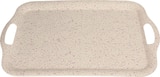 Tablett mit Griffen aus Kunststoff, gesprenkelt, offwhite/lila (29x41,8x2 cm) Angebote von Dekorieren & Einrichten bei dm-drogerie markt Hannover für 4,95 €