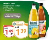 Saft Angebote von Hohes C bei GLOBUS Oberursel für 1,39 €