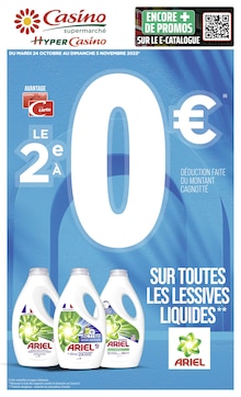 Promo Lessive Liquide ARIEL Original' 2 x 25 lavages (2,5 L) chez