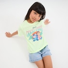 T-shirt manches courtes Stitch jaune fluo fille dans le catalogue La Halle